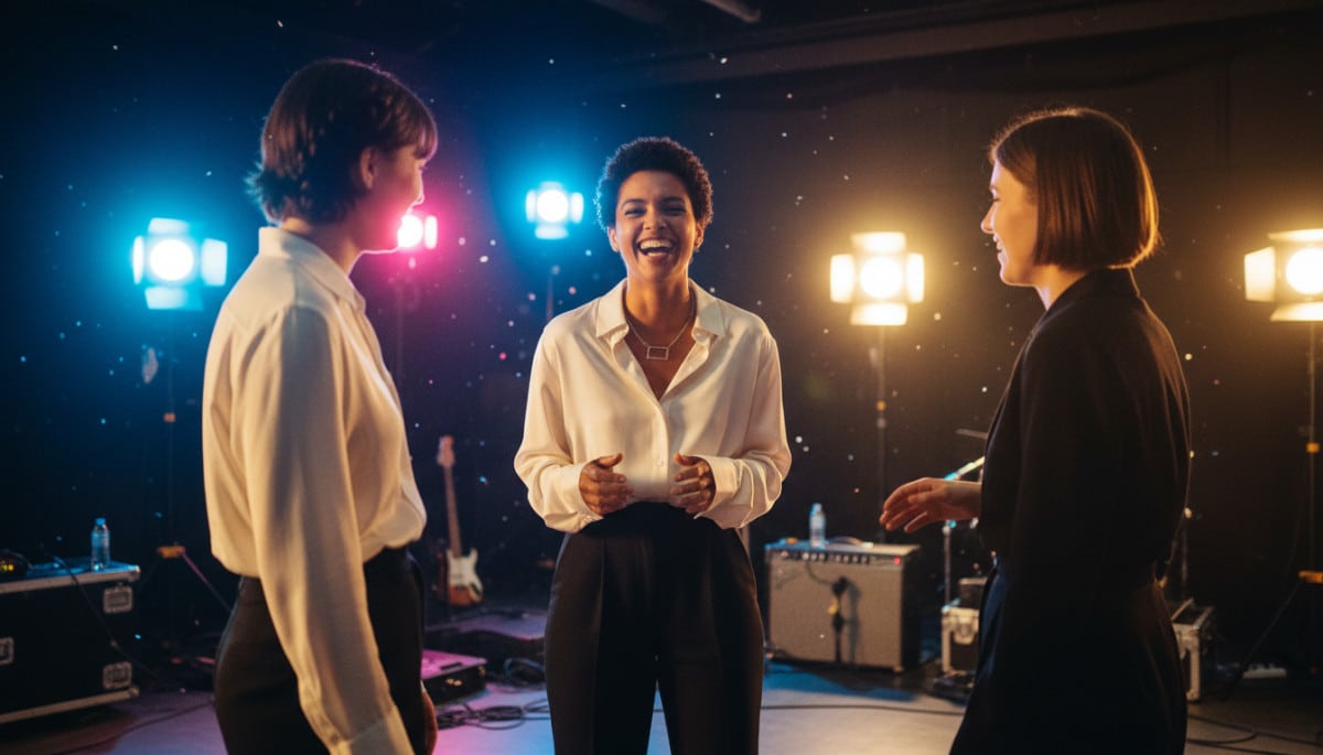 Victoria Beckham jeune lors d'une répétition musicale