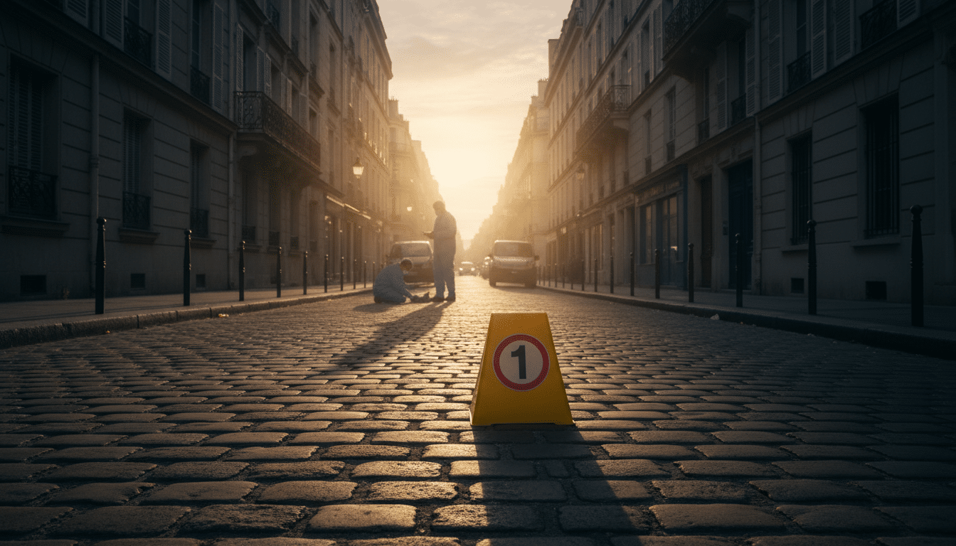 Scène de crime sur un trottoir de Villefranche-sur-Saône