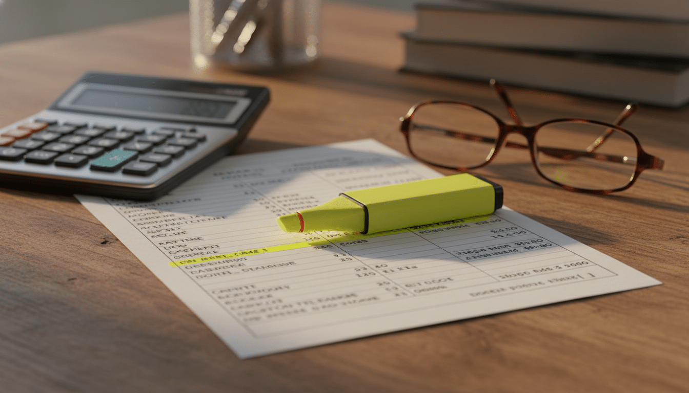 Relevé bancaire avec montant de versement CAF