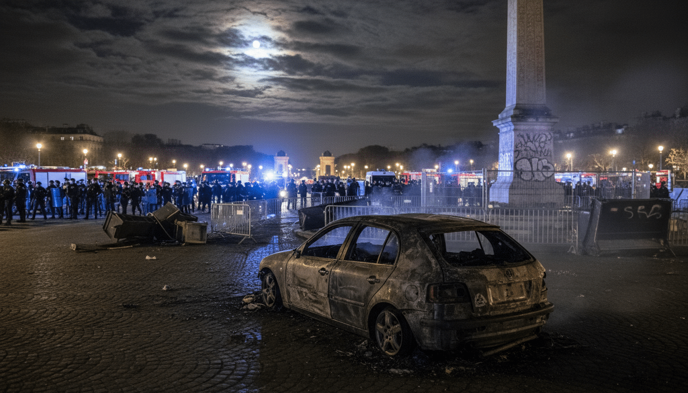 127 interpellations, voiture brûlée, Concorde saccagée : la nuit de chaos à Paris après la qualification du PSG