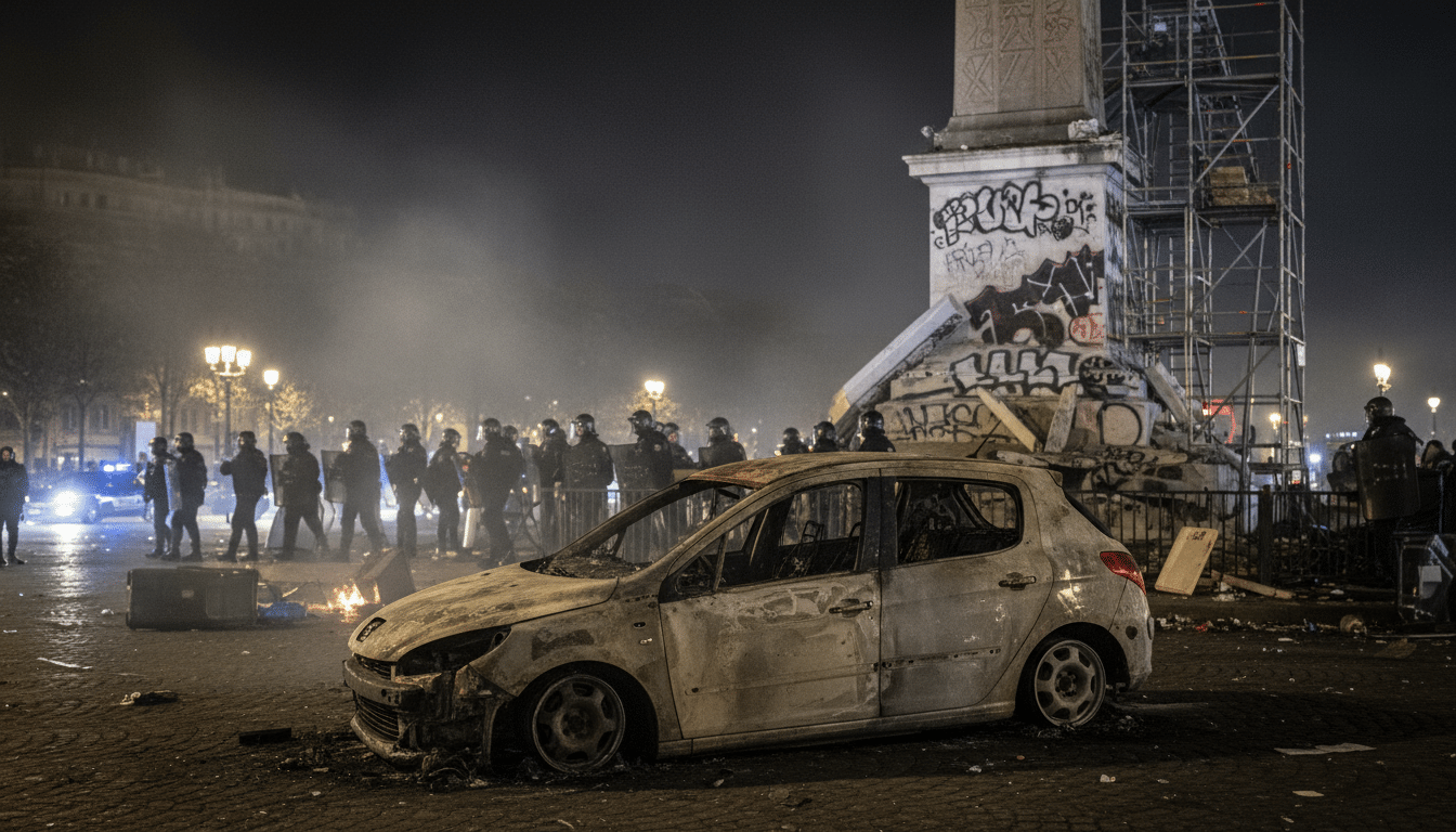 127 interpellations, voiture brûlée, Concorde saccagée : la nuit de chaos à Paris après la qualification du PSG