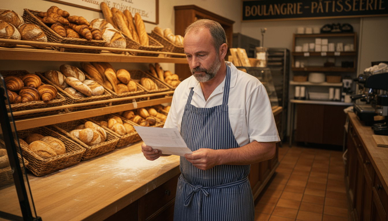 Salarié vérifiant sa fiche de paie jour férié