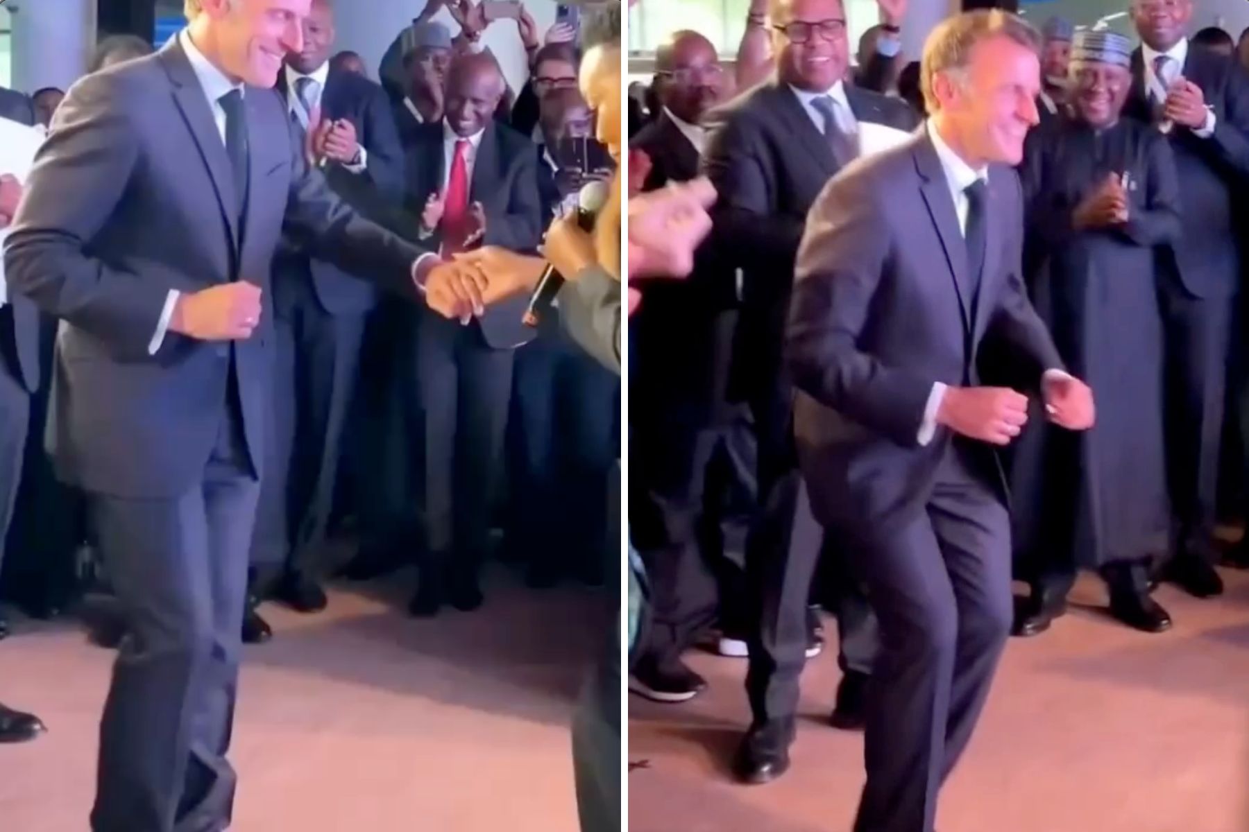 Macron danse 