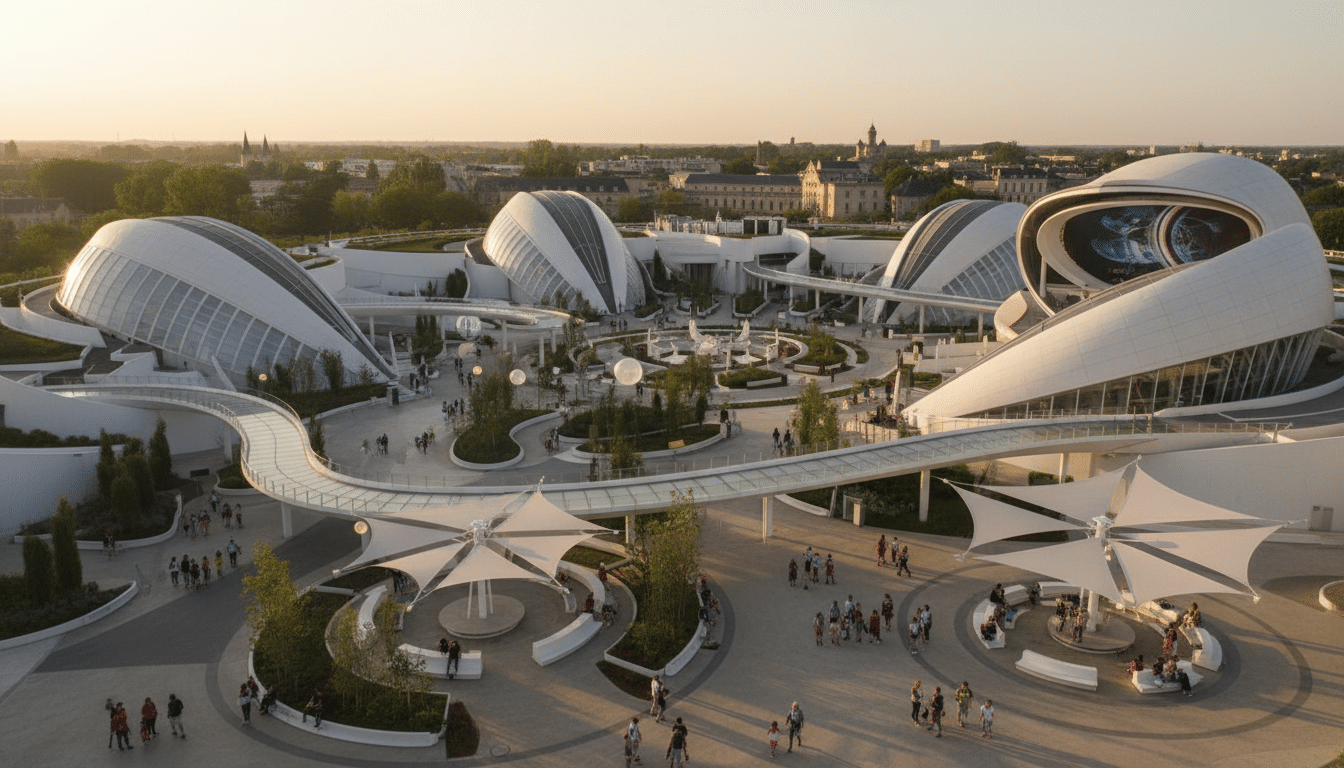Vue aérienne du Futuroscope près de Poitiers
