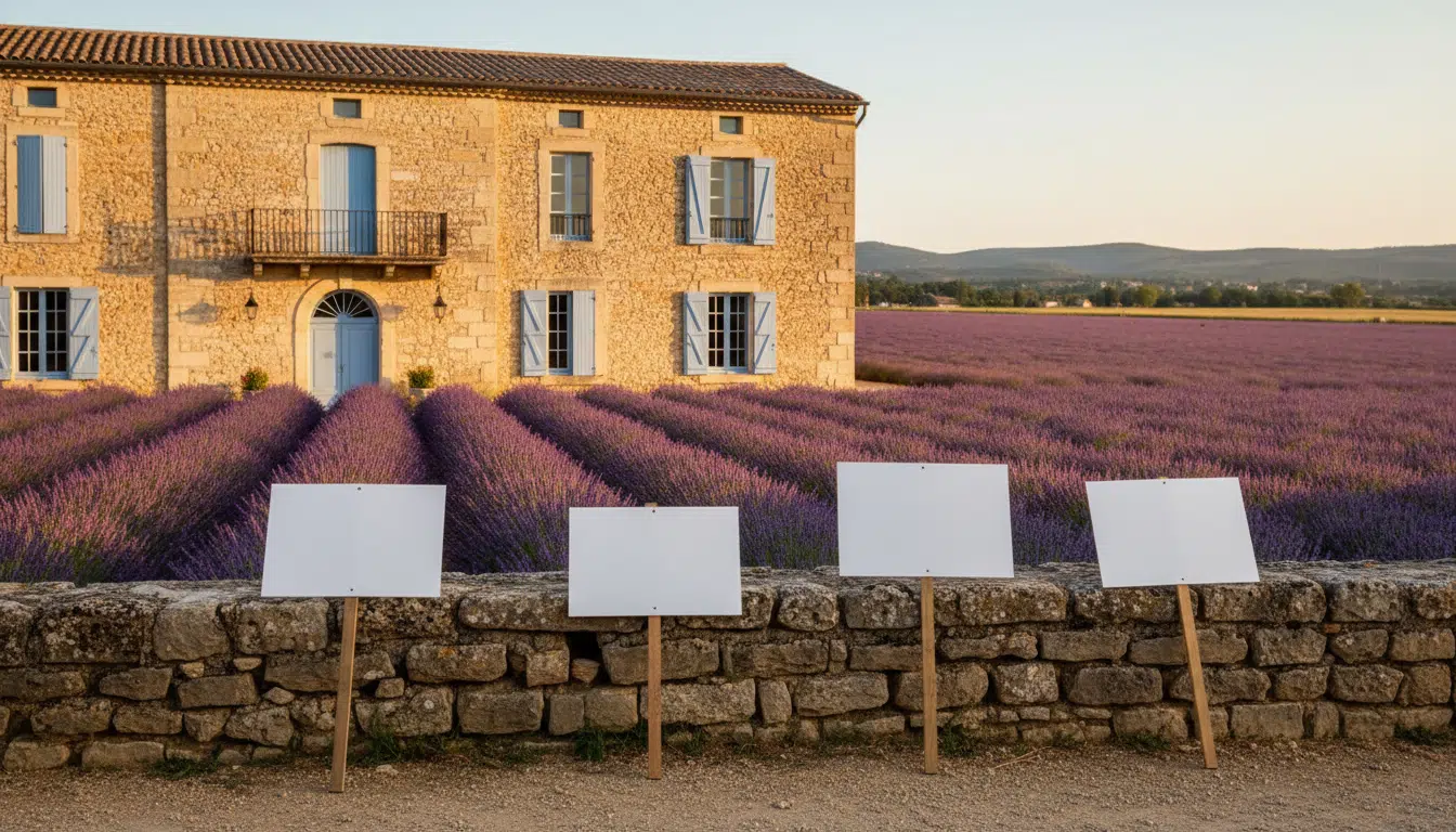 Manifestation devant un hôtel de luxe en Provence