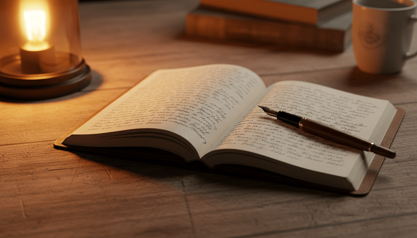 Cahier de notes manuscrites de la journaliste après les faits
