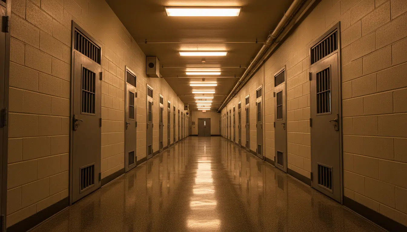Couloir d'une prison de comté américaine