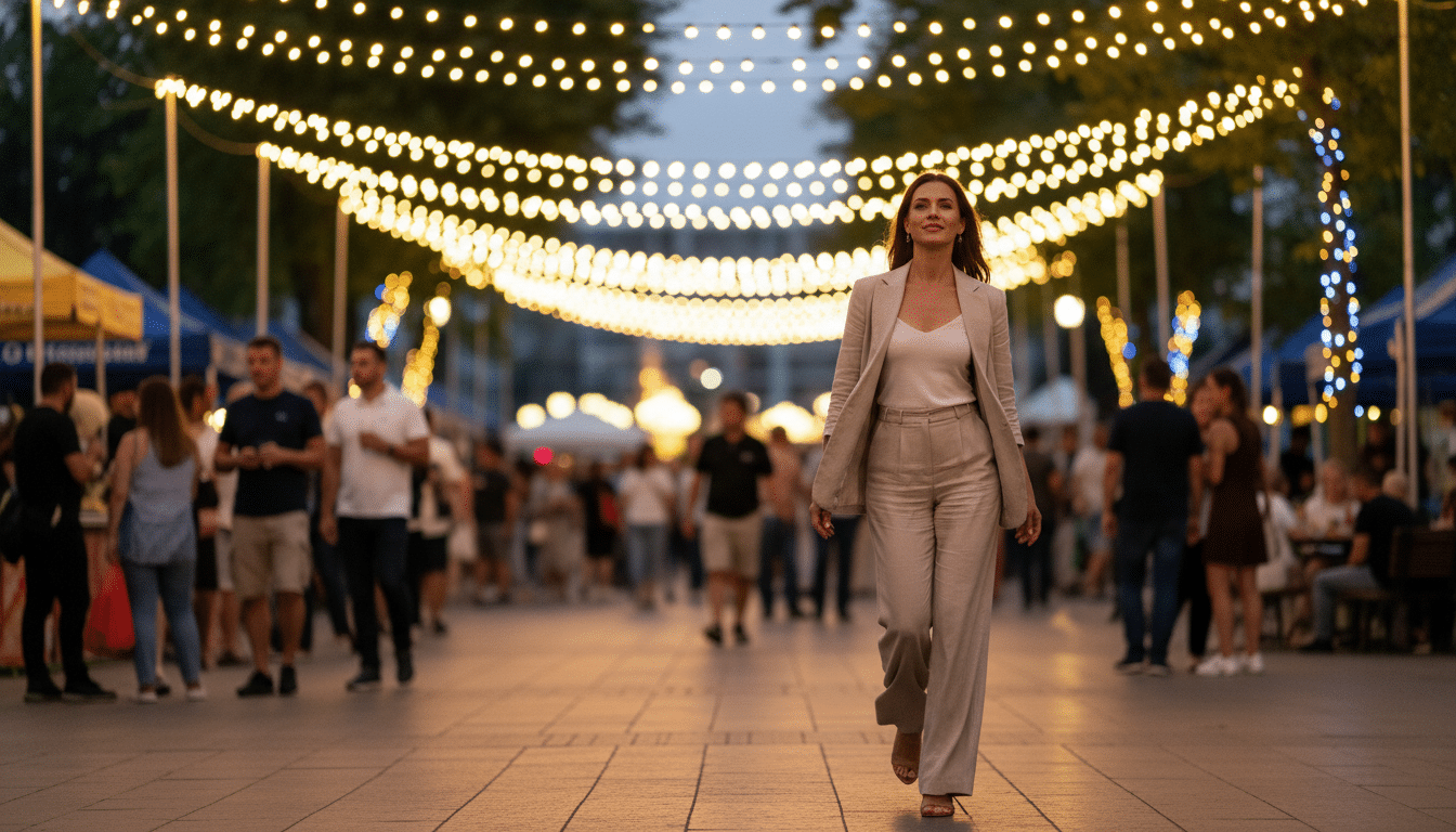 Personne charismatique dans une fête en plein air