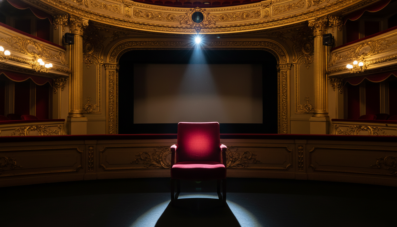 Siège vide dans un cinéma français symbolisant l'absence de Laeticia du projet