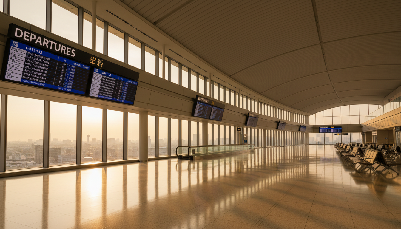 Terminal de l'aéroport de Haneda à Tokyo, Japon