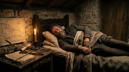 Christophe Colomb sur son lit de mort à Valladolid en 1506