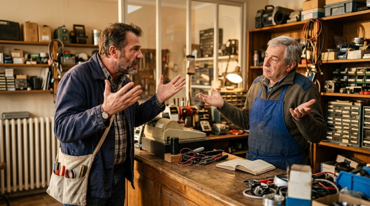 Client demandant une facture à un artisan qui refuse