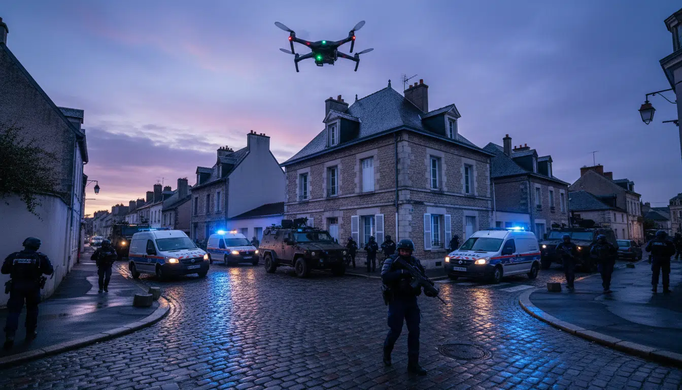 Dispositif de gendarmerie mobilisé pour l'interpellation à Soissons