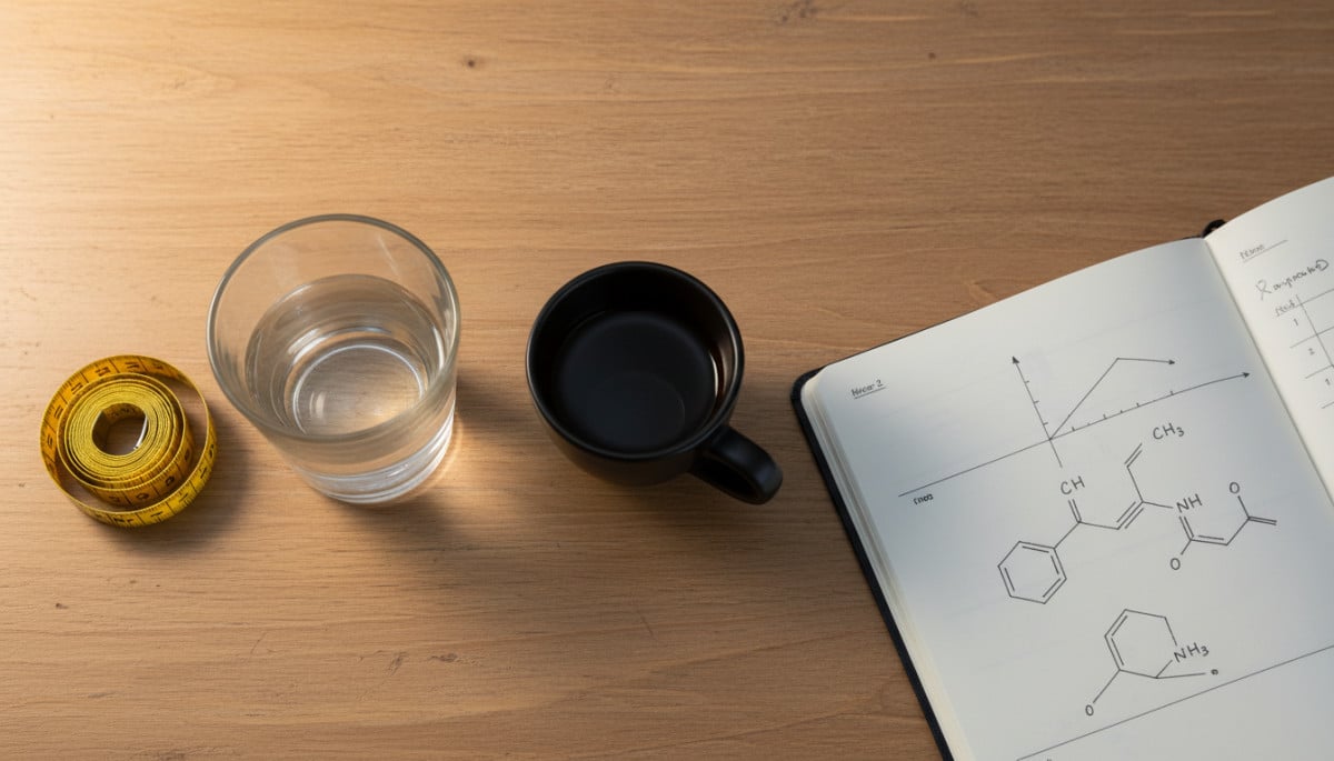 Comparaison eau et café sur une table