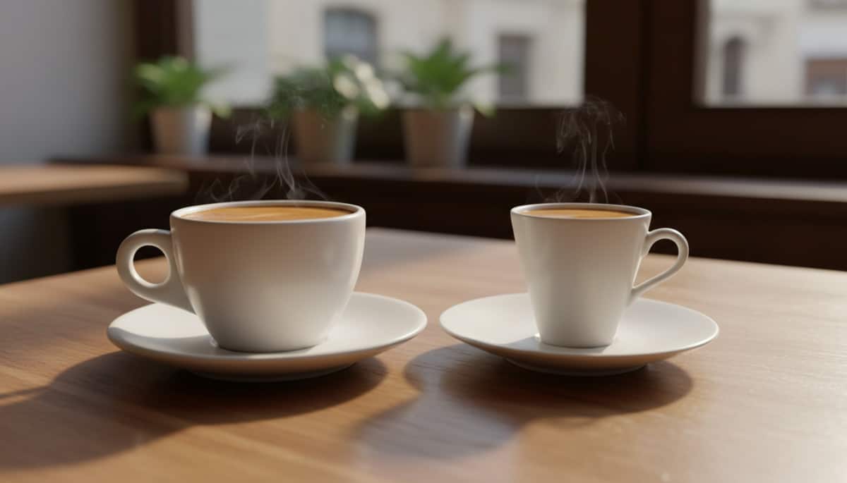 Comparaison tasse épaisse française et tasse fine italienne