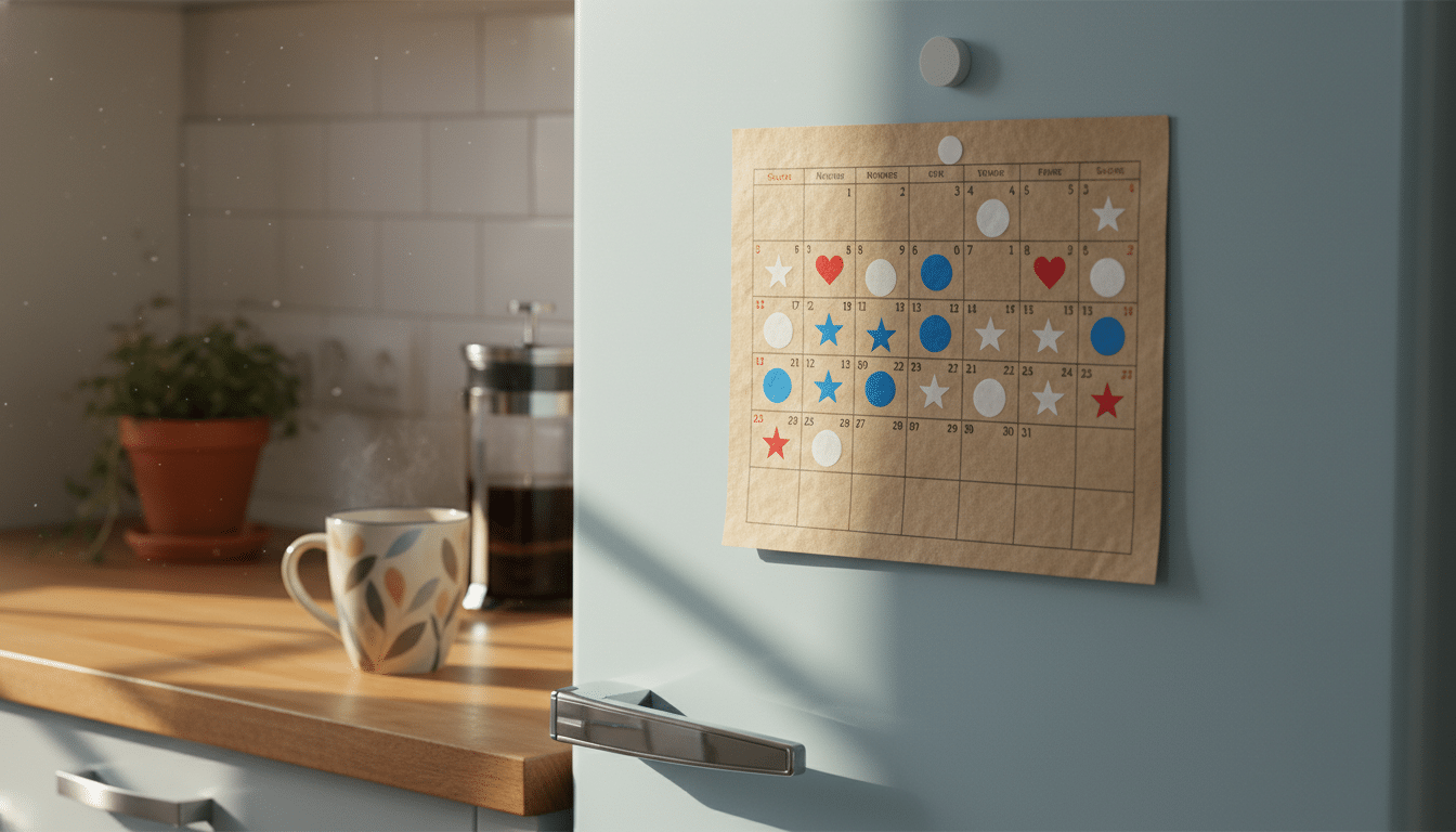 Calendrier avec jours colorés pour l'option Tempo EDF
