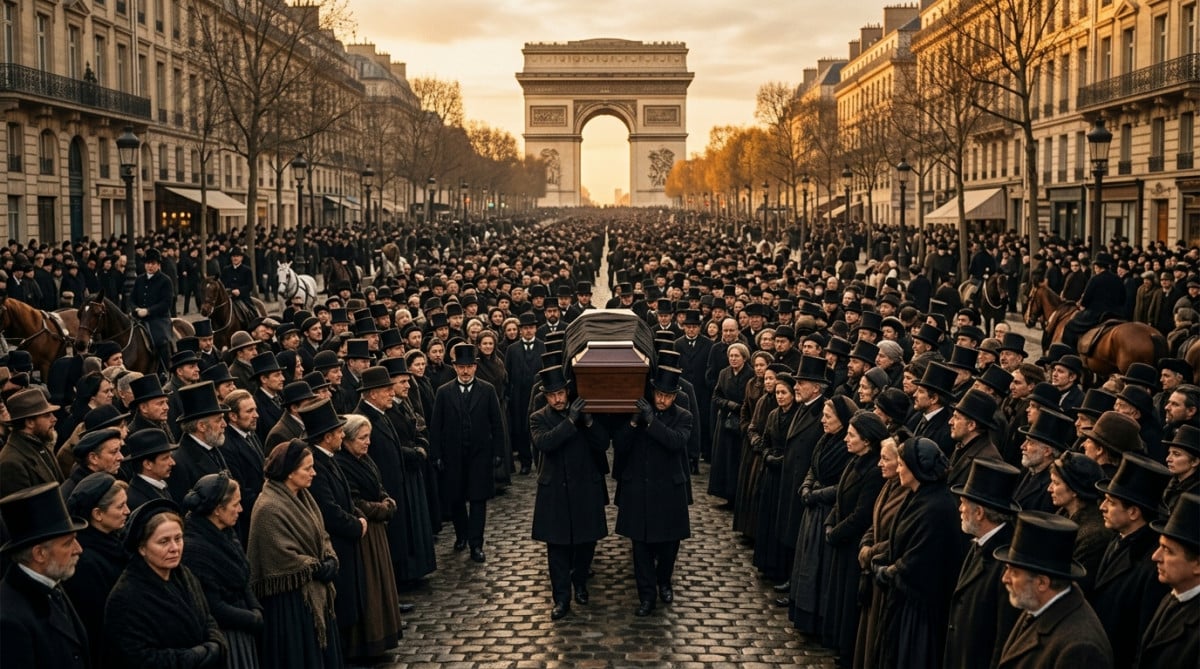 Cortège funèbre de Victor Hugo à Paris en 1885