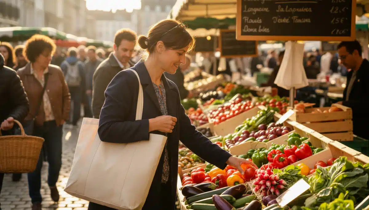 Courses au marché de Wazemmes à Lille