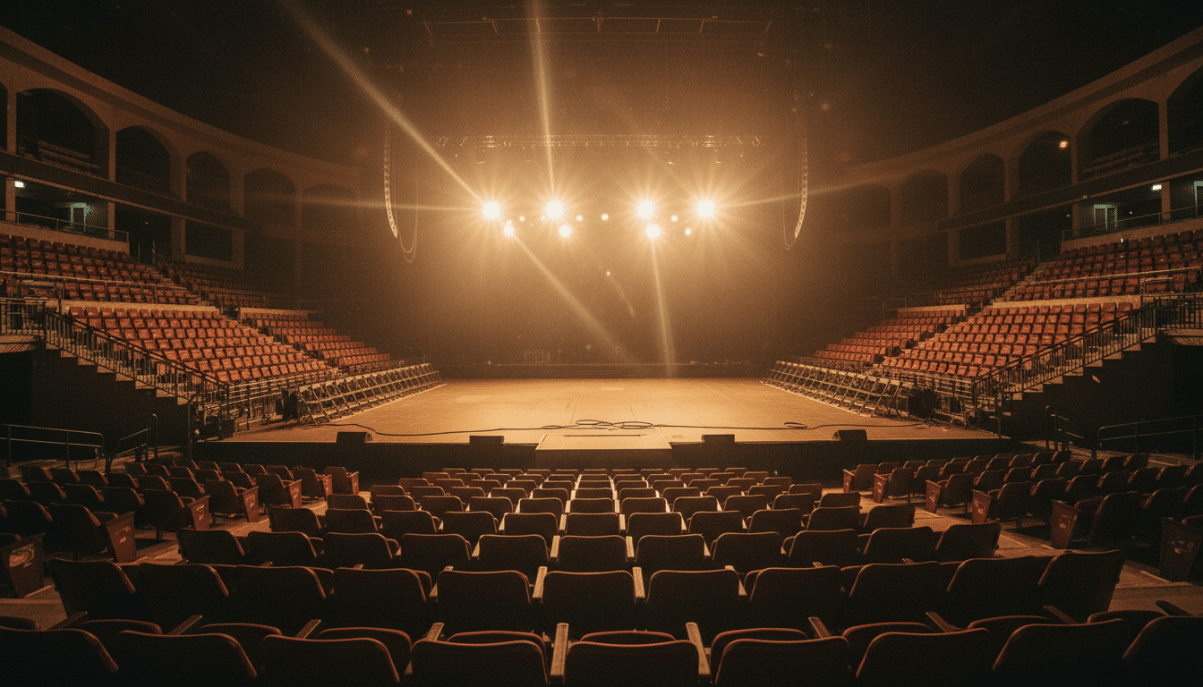 Salle de concert vide avec sièges inoccupés