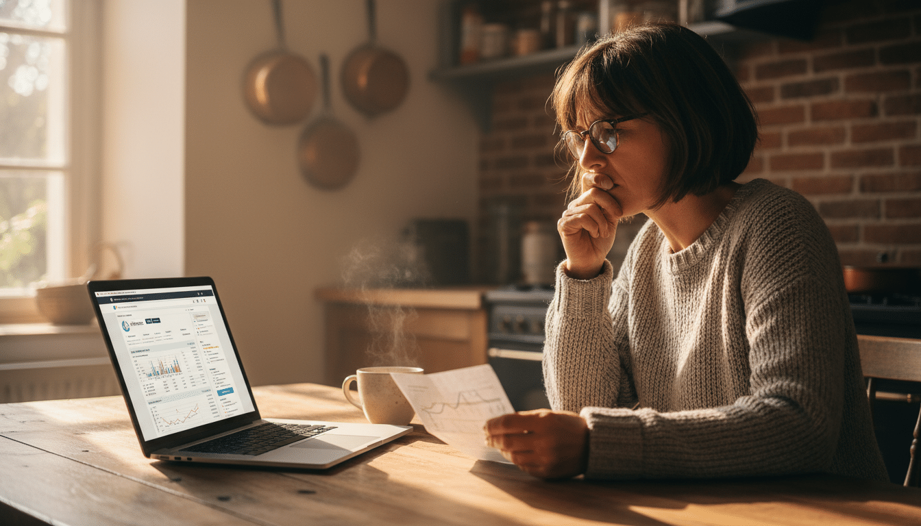 Contribuable français vérifiant sa déclaration d'impôts en ligne