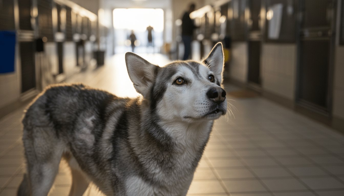 Sierra la husky retrouvée dans un refuge en Floride