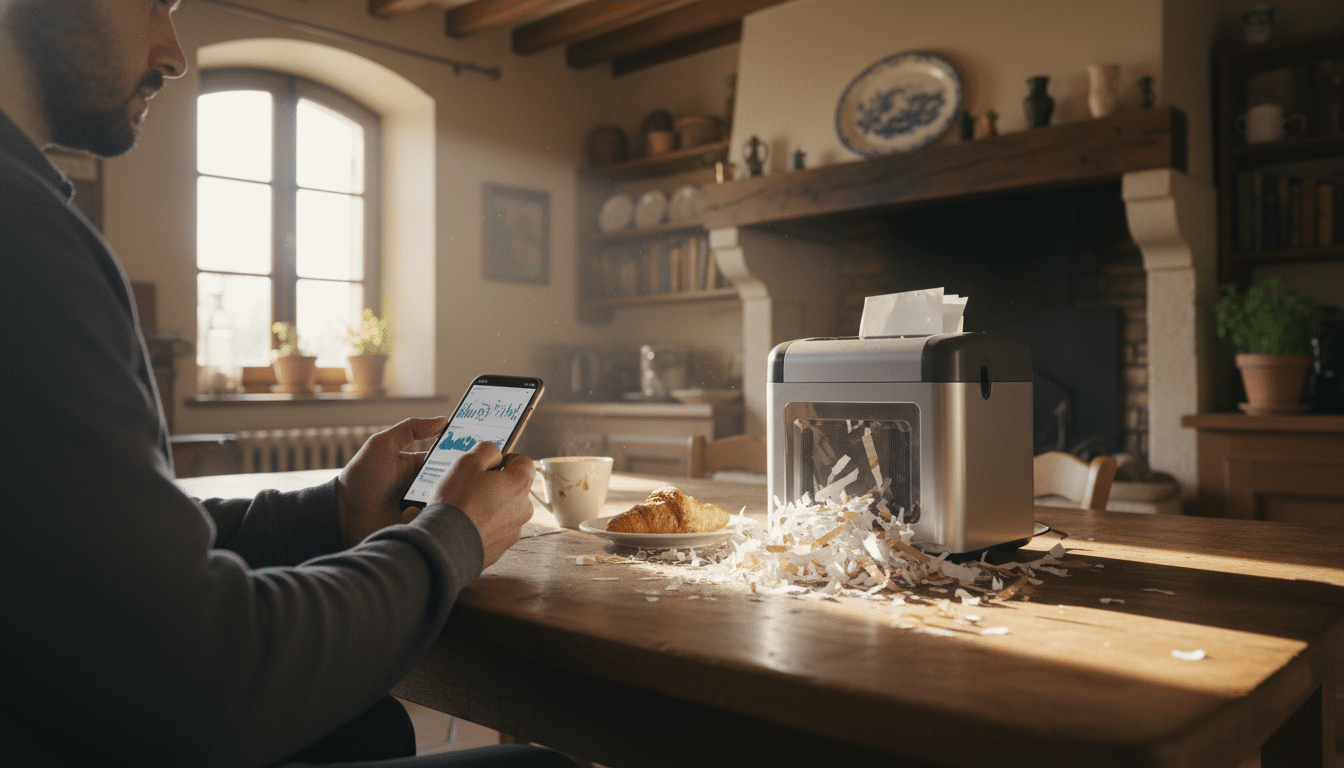 Consultation de l'application bancaire sur smartphone à domicile