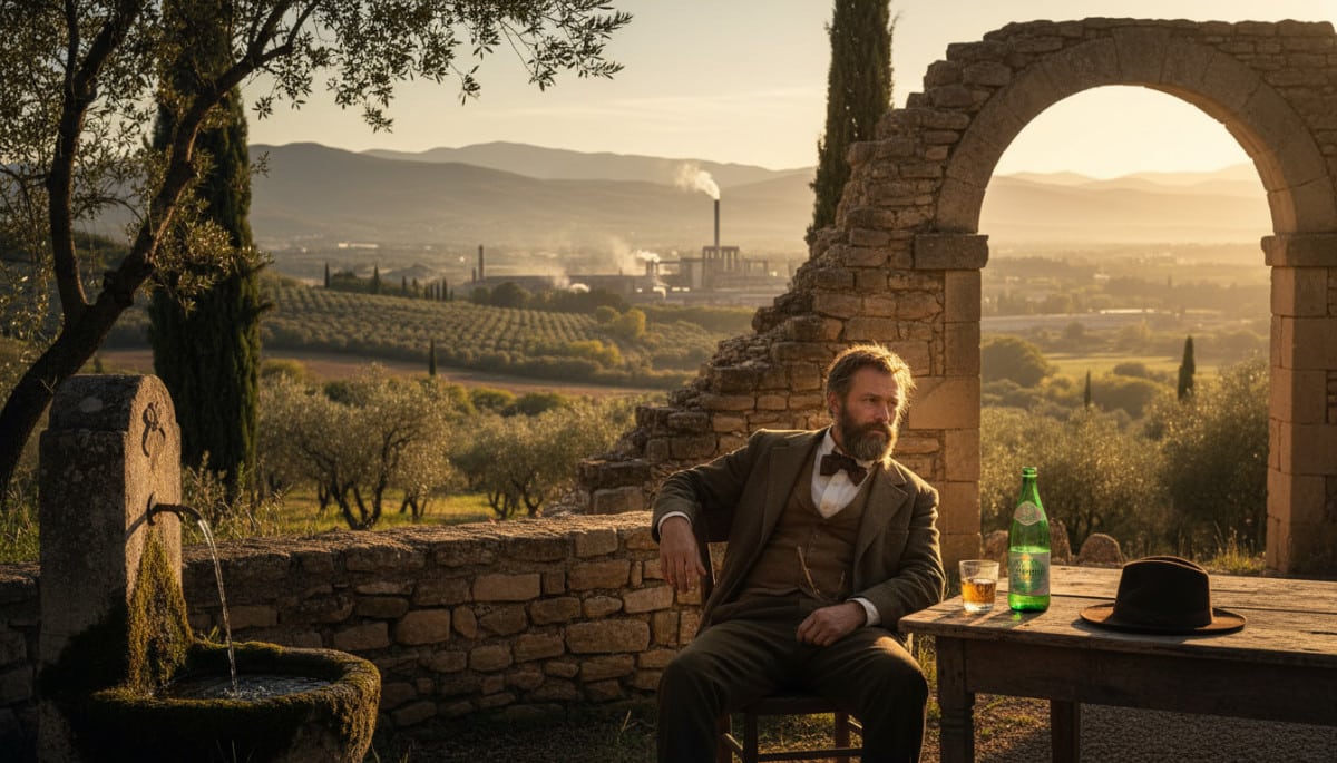 Editorial press photograph illustrating: Perrier vient du sud de la France, mais son empire mondial