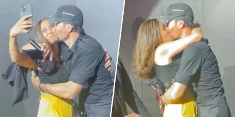 enrique iglesias embrasse de force par une fan - copie