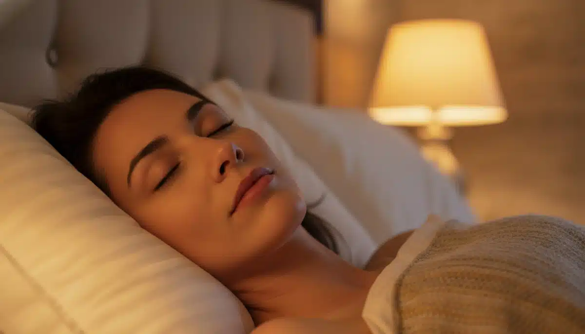 Femme endormie tête surélevée pour mieux respirer