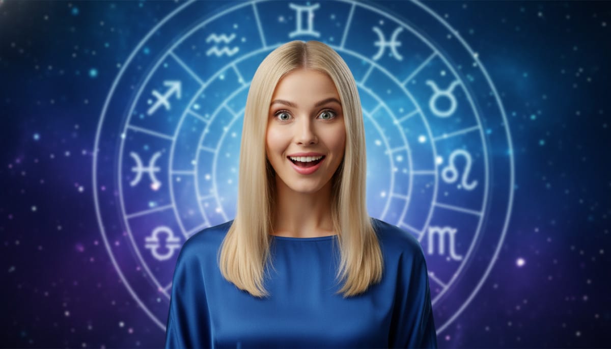 Femme heureuse regardant le ciel au printemps, illustration de l'énergie positive des astres du 2 mai 2026
