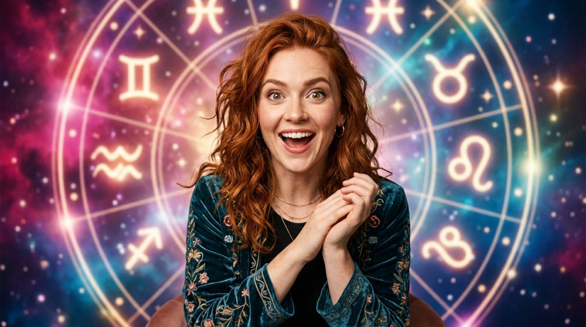 Femme les yeux fermés baignée dans une lumière céleste dorée et mystique pour l'horoscope du 18 mai 2026