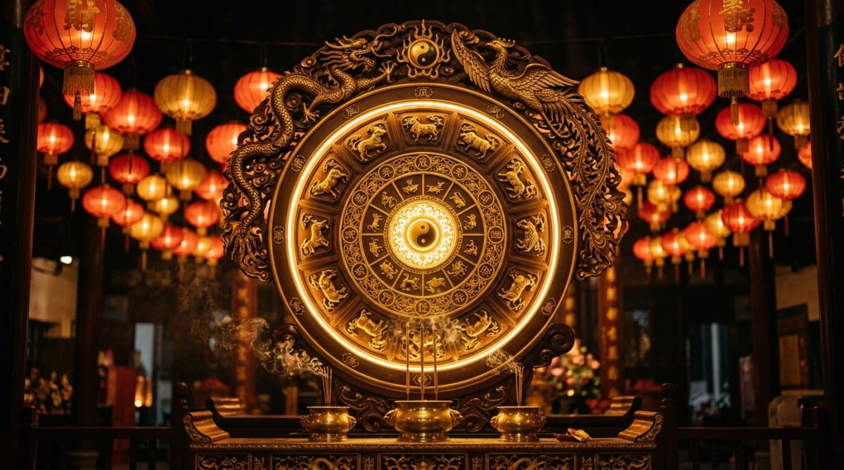 Femme méditant avec de l'eau coulant entre ses mains dans une ambiance mystique bleutée pour l'horoscope chinois du 24 mai 2026