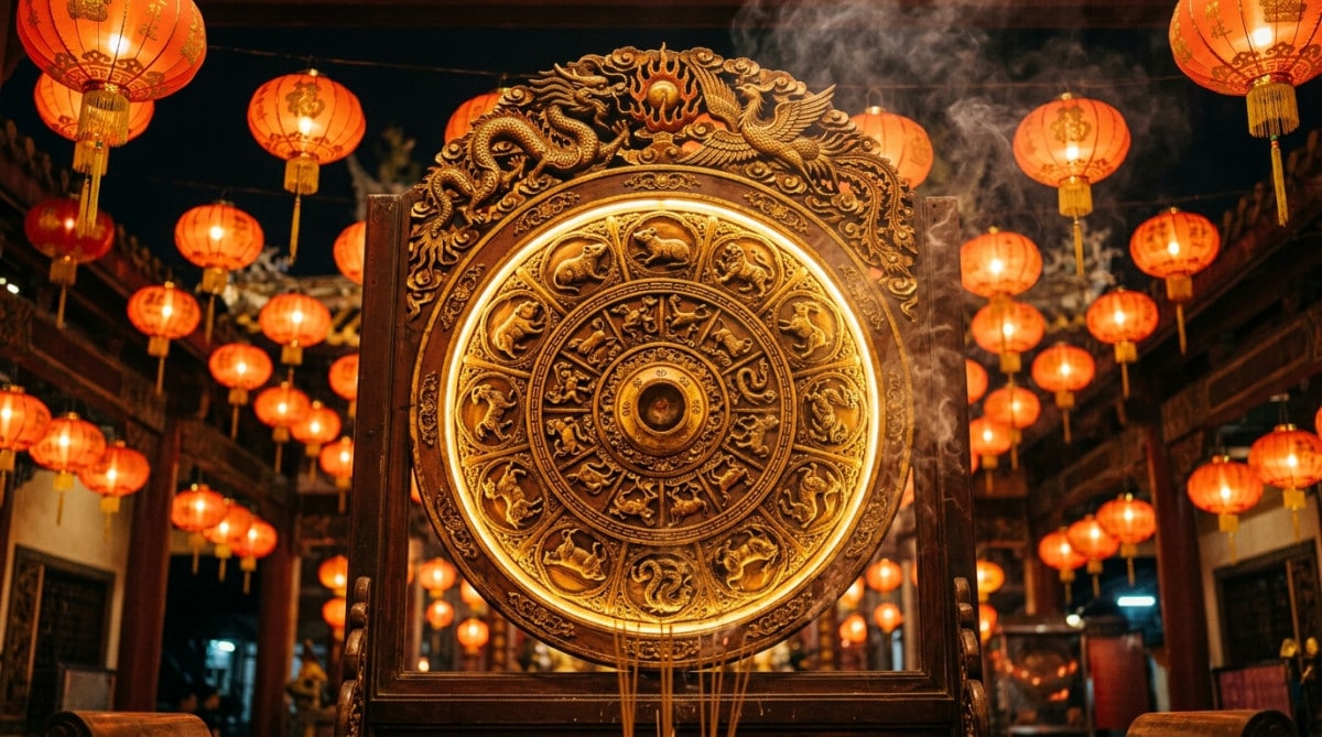 Femme méditant sous des bambous lumineux dans une ambiance mystique pour l'horoscope chinois du 1er juin 2026