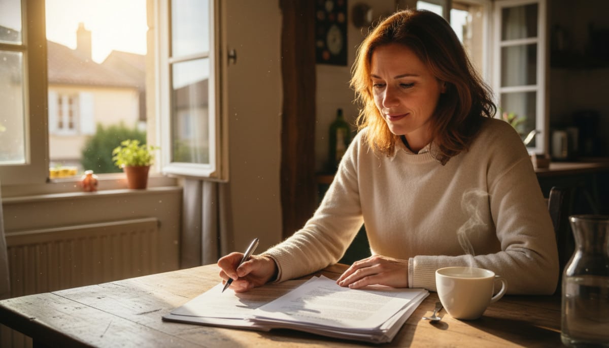 Femme vérifiant ses droits aux congés payés