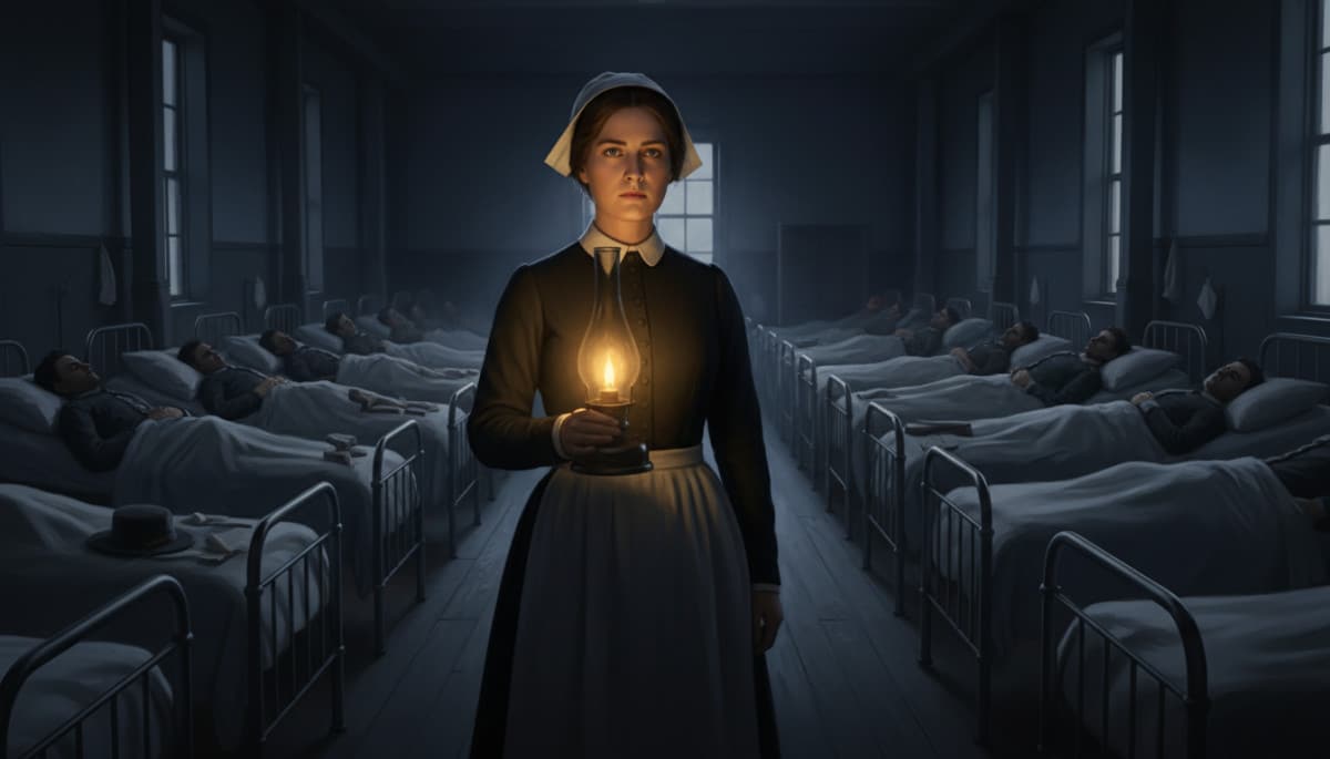 Florence Nightingale dans un hôpital de guerre victorien
