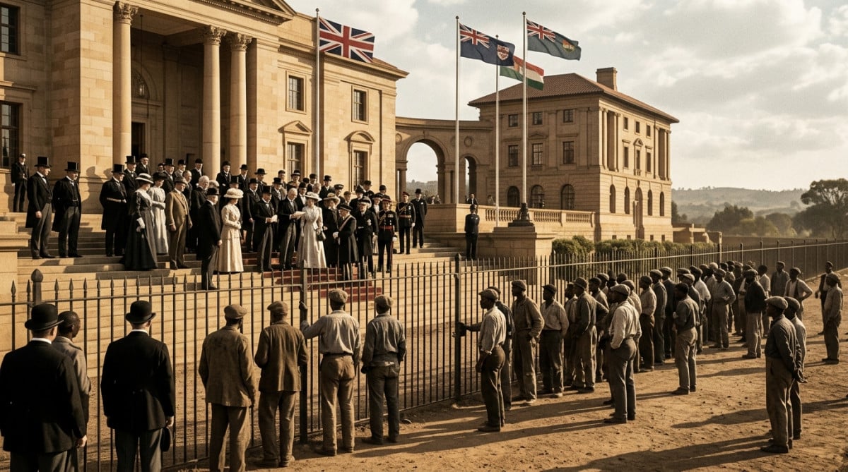 Fondation de l'Union sud-africaine en 1910 avec exclusion raciale