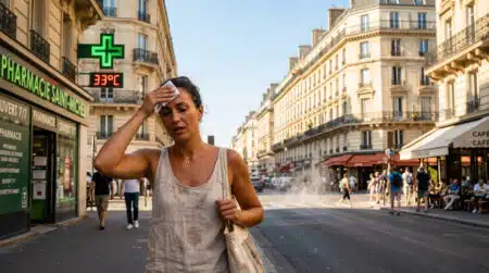 Forte chaleur à Paris avec 33°C au thermomètre