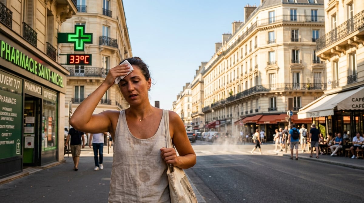 Forte chaleur à Paris avec 33°C au thermomètre