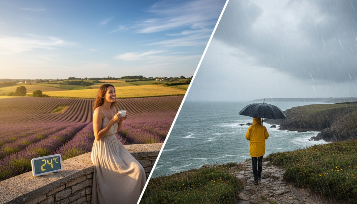 France coupée en deux soleil sud pluie nord mercredi
