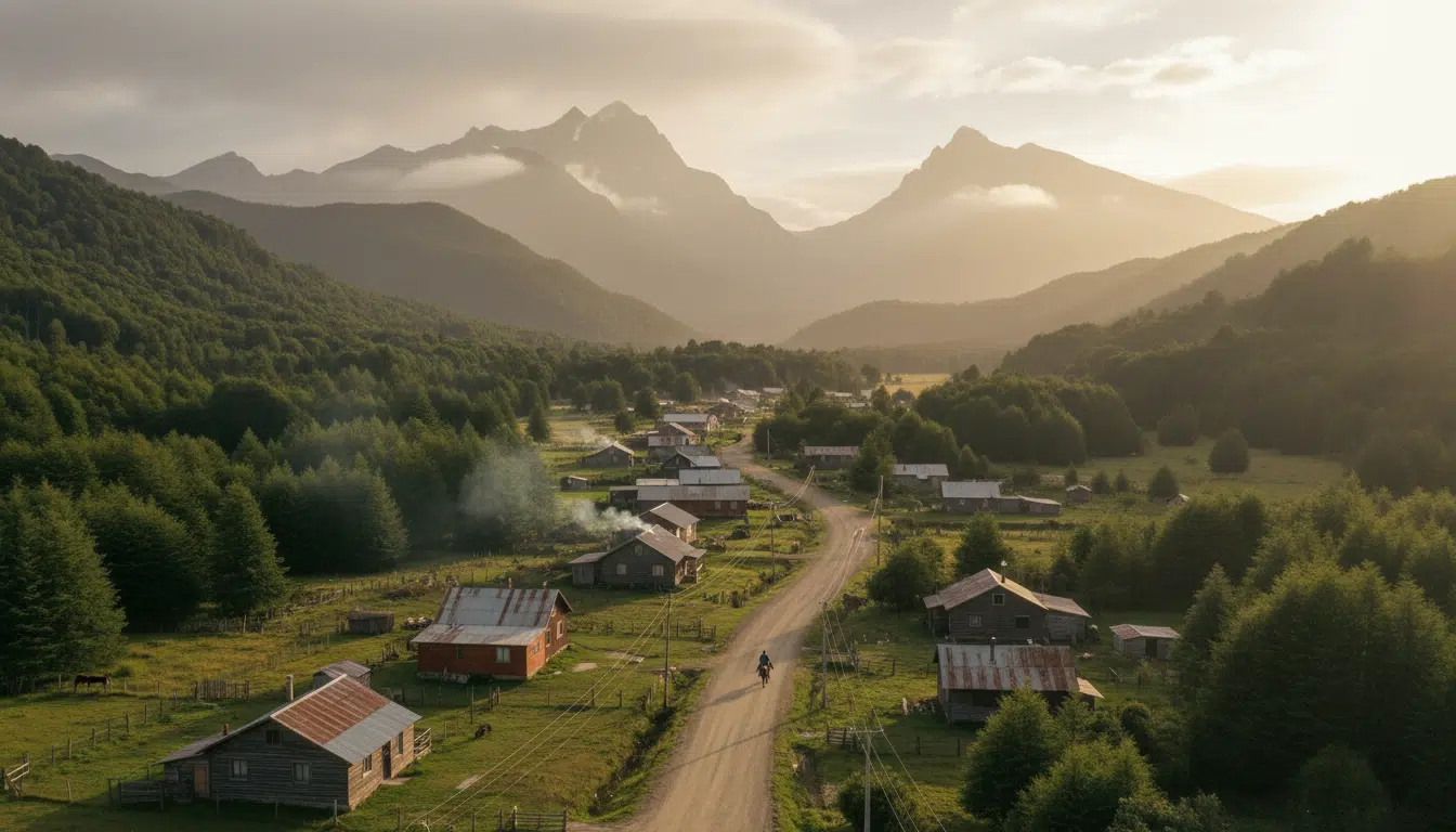 Village d'Epuyen niché dans les montagnes de Patagonie