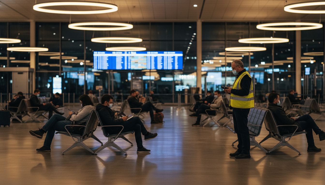 Traçage des contacts dans un terminal d'aéroport après évacuation