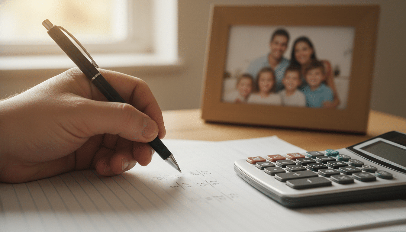 Calcul des parts de succession sur un document
