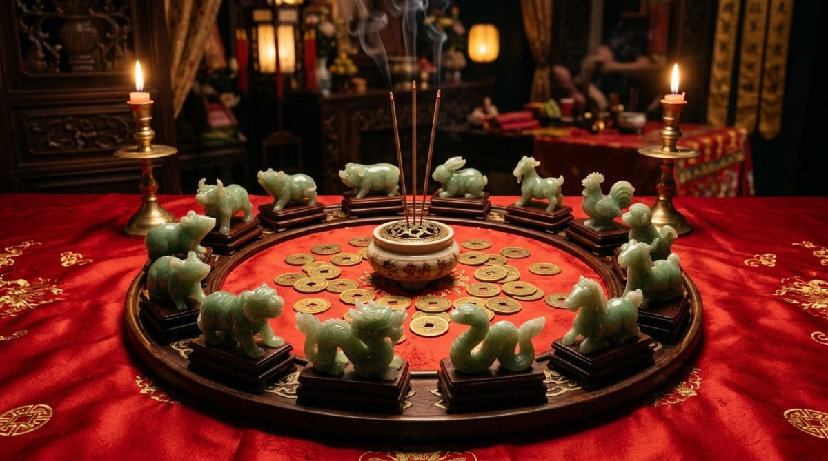 Homme serein baigné de lumière chaude et des cinq éléments chinois pour l'horoscope chinois Terre-Yin du vendredi 22 mai 2026