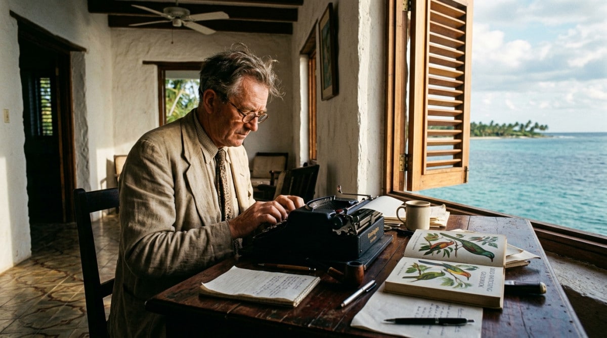 Ian Fleming écrivant à sa villa jamaïcaine GoldenEye