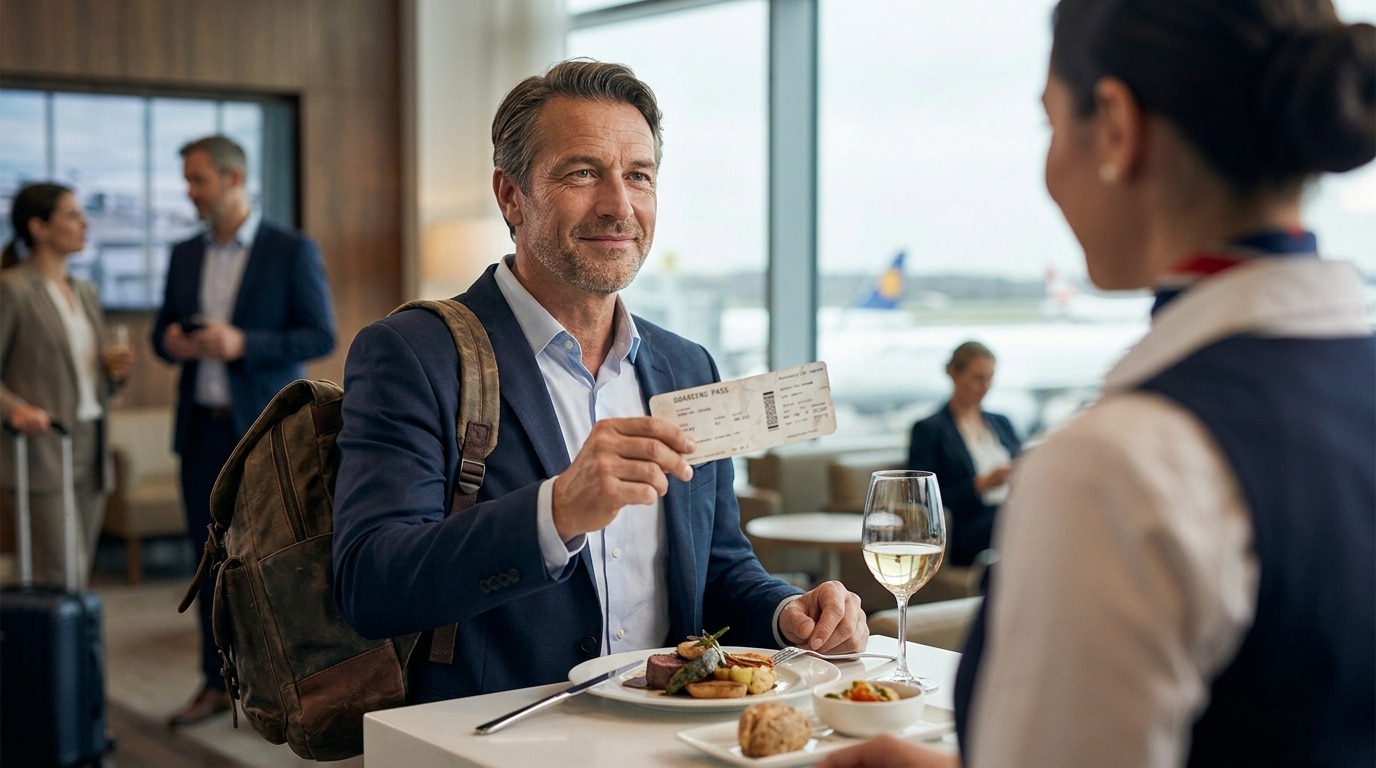 Il a mangé 300 fois gratuitement au salon VIP d'un aéroport grâce à un seul billet