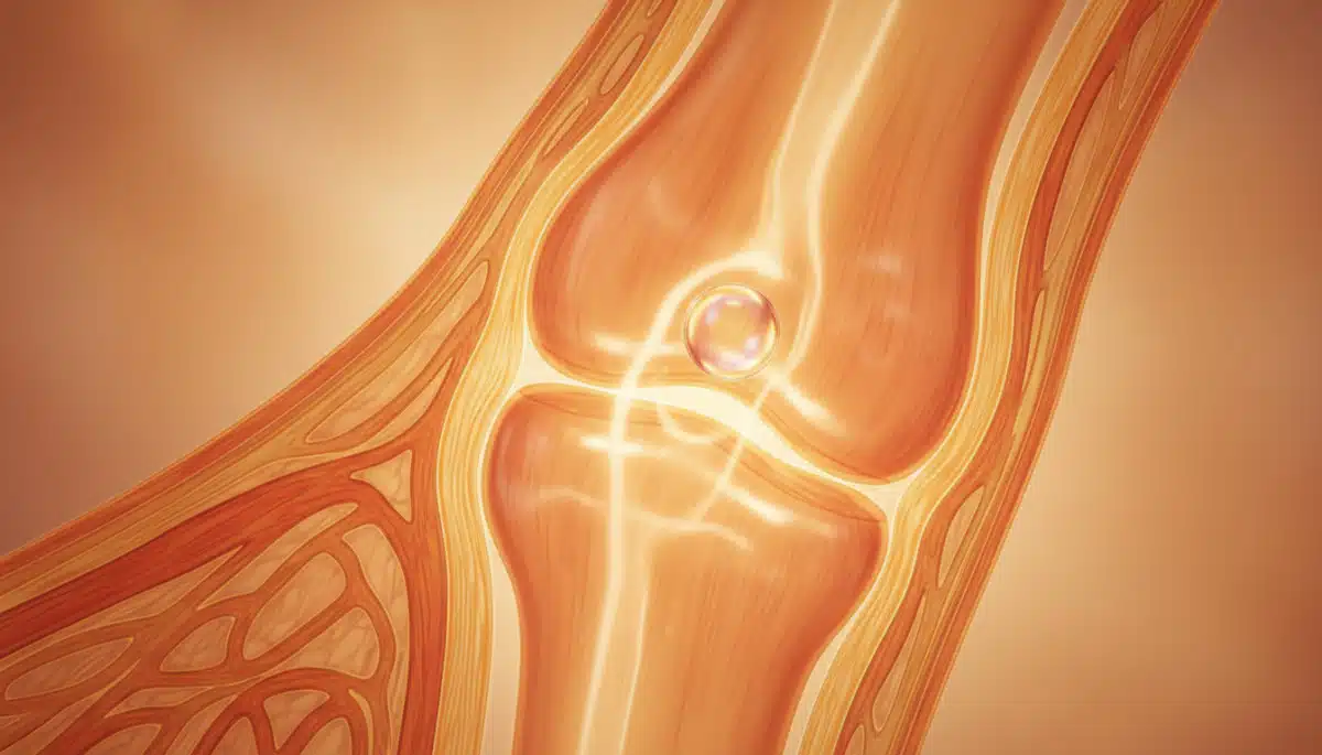 Illustration d'une bulle de gaz dans une articulation