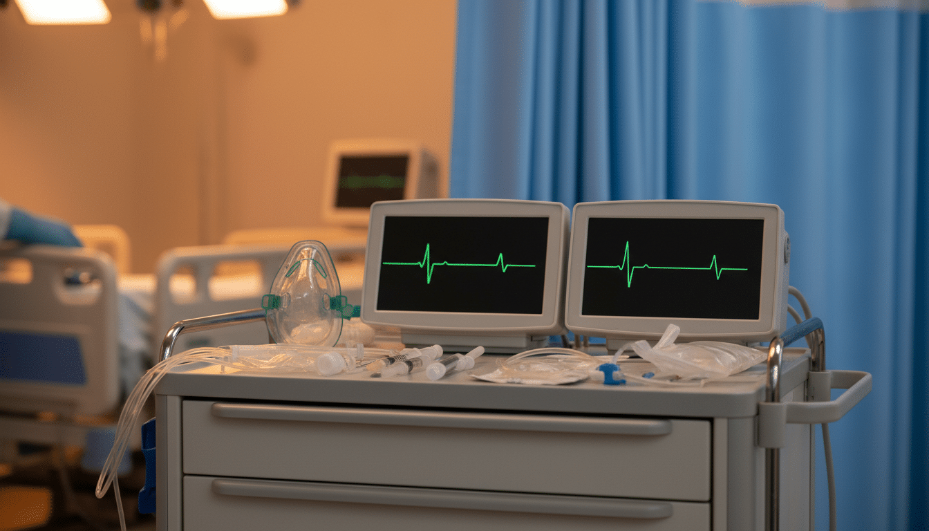 Équipement médical de réanimation pédiatrique aux urgences