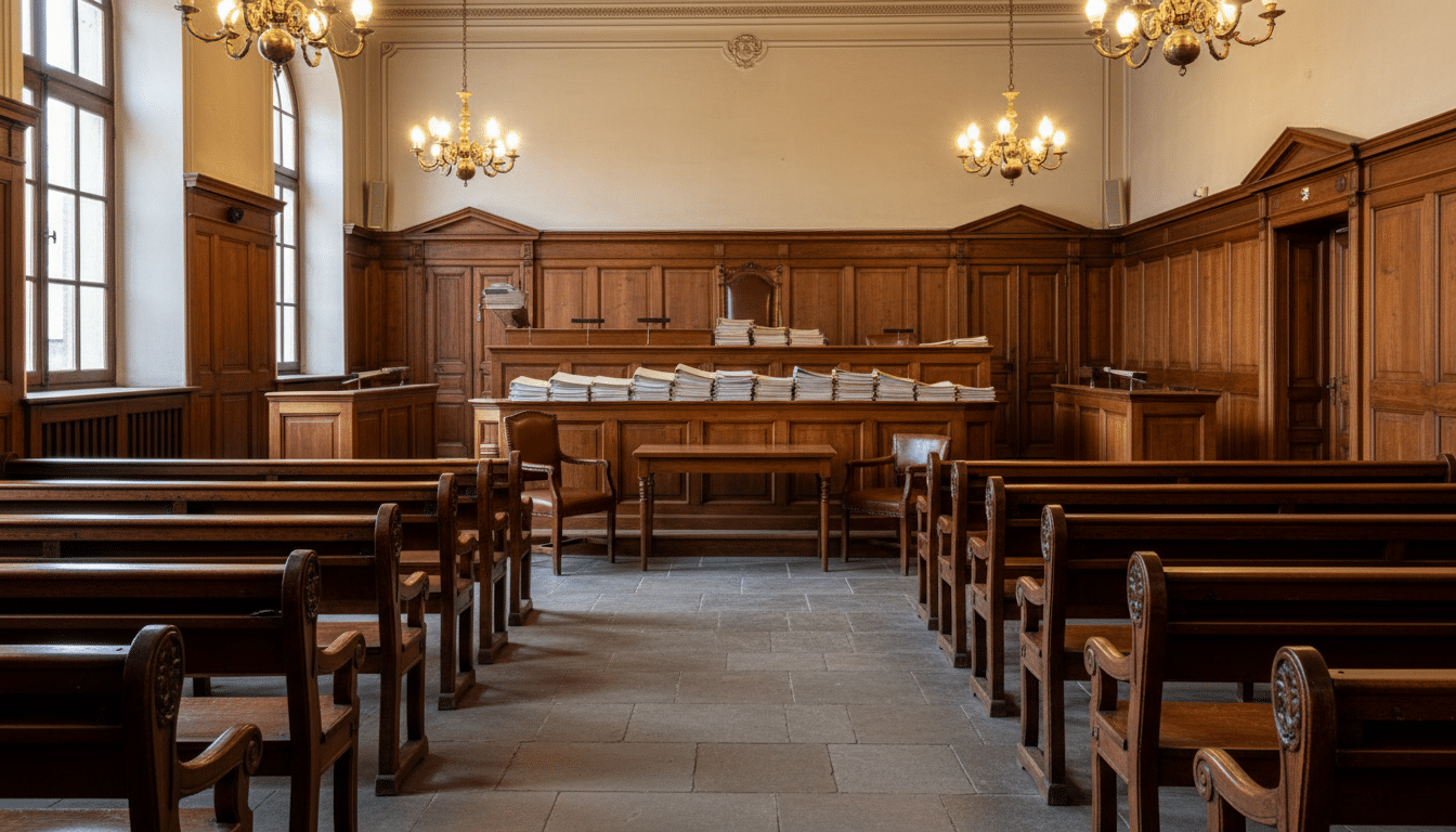 Salle d'audience du tribunal correctionnel de Mende