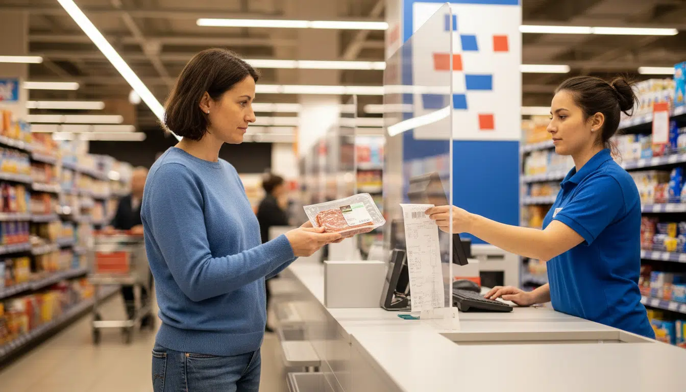 Remboursement de lardons rappelés au service client du supermarché