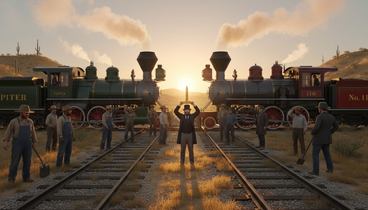 Le Golden Spike et la jonction du transcontinental américain en 1869